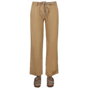 JEJIA Women's Wide Leg Pants with Rope Belt Women Beige